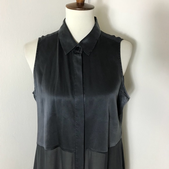 Eileen Fisher silk blouse with sheer panels - Picture 2 of 7
